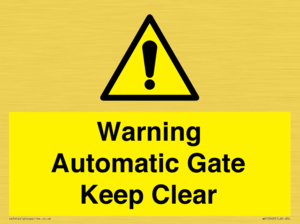 Warning Automatic Gate Keep Clear